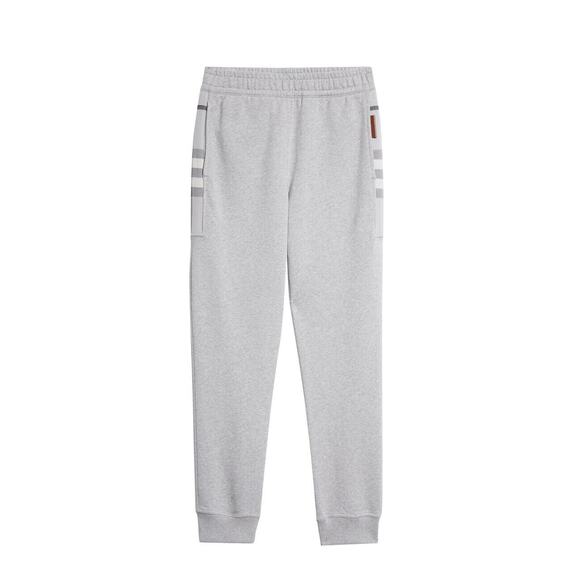 NWT Burberry Stephan Size L Pale Gray Melange Nova Check Jogger Sweatpants $800 - Picture 1 of 13